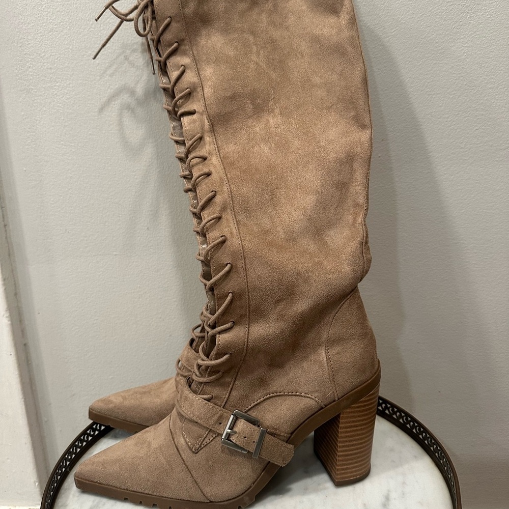 Charles by Charles David lace up suede boots - Picture 4 of 9
